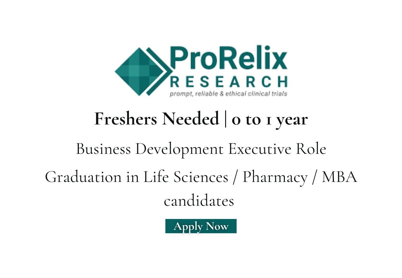 Freshers Needed In Business Development Executive At ProRelix Research