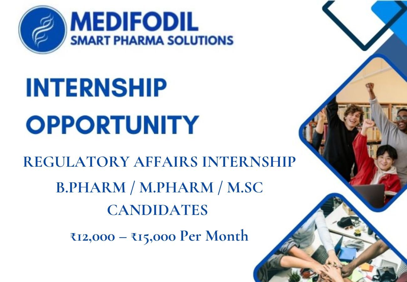 Paid Internship opportunity For Freshers In Regulatory Affairs
