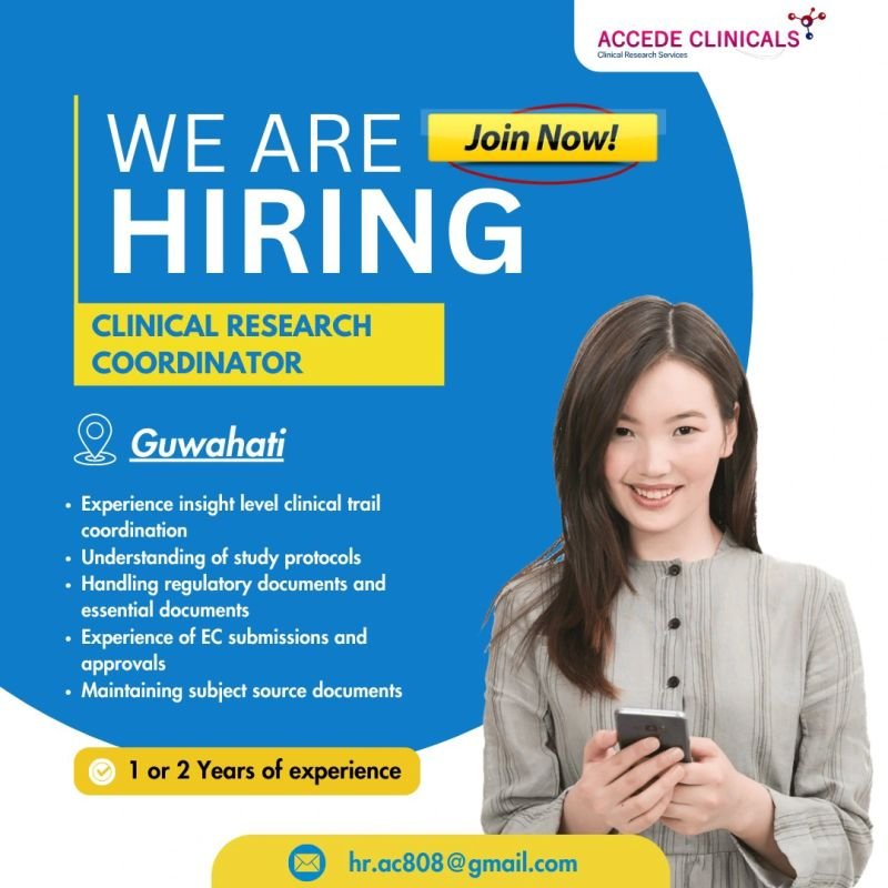 Accede Clinicals Hiring For Clinical Research Coordinator Accede Clinicals Hiring For Clinical Research Coordinator