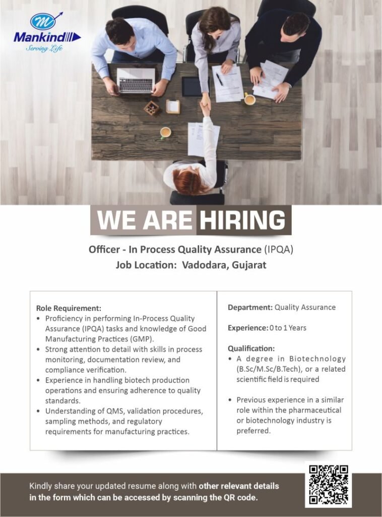 Freshers Needed In In Process Quality Assurance At Mankind Freshers Needed In In Process Quality Assurance At Mankind