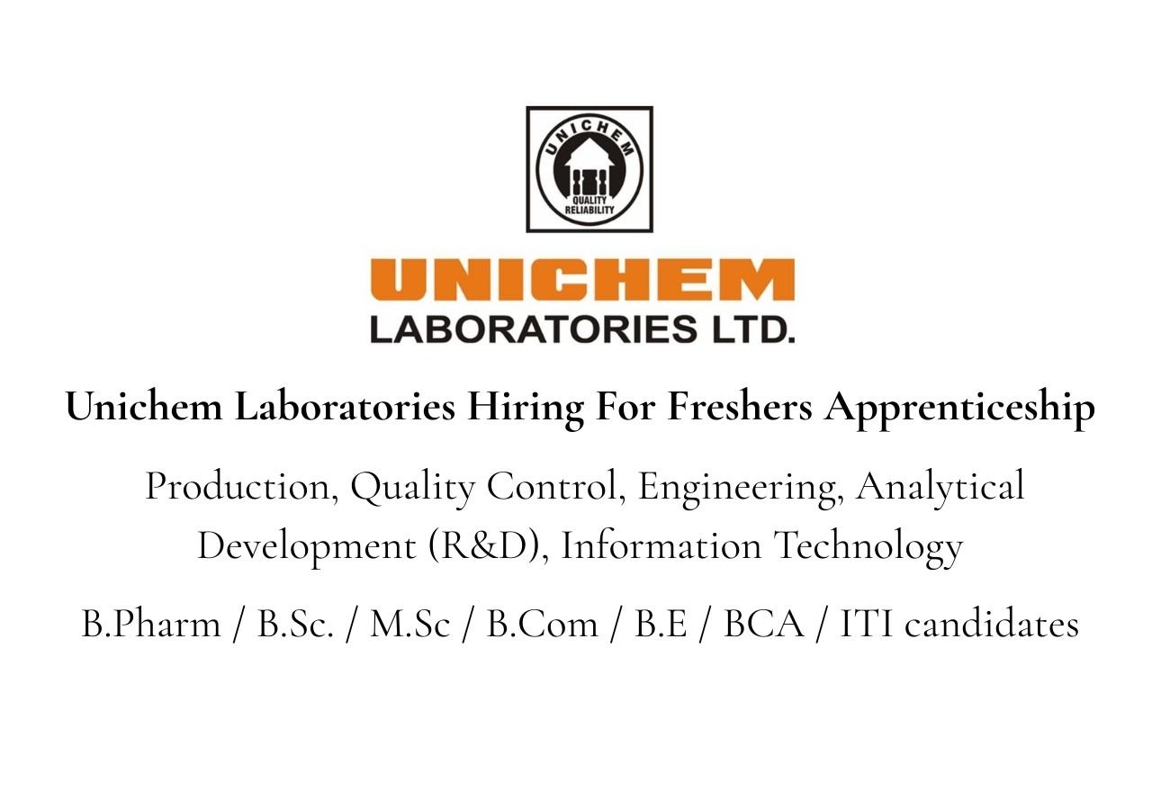 Unichem Laboratories Hiring For Freshers Apprenticeship