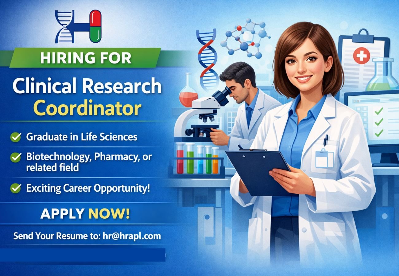 HRAPL Hiring For Clinical Research Coordinator
