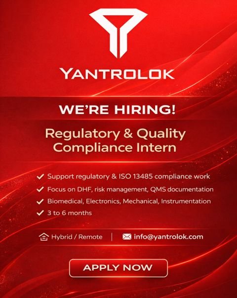 Yantrolok Hiring For Regulatory & Quality Compliance Intern Yantrolok Hiring For Regulatory & Quality Compliance Intern