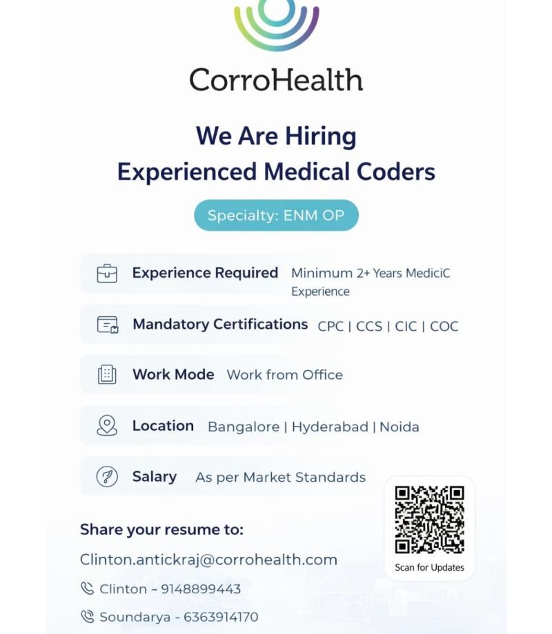 Corro Health Hiring For medical coding