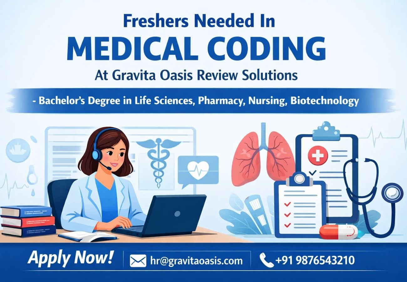 Freshers Needed In Medical Coding At Gravita Oasis Review Solutions