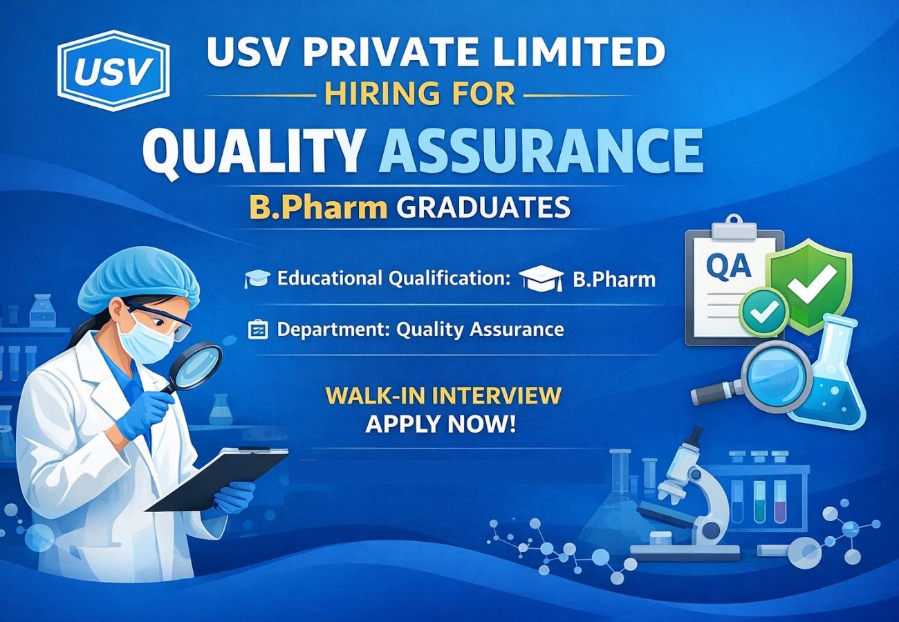 USV Private Limited Hiring For Quality Assurance