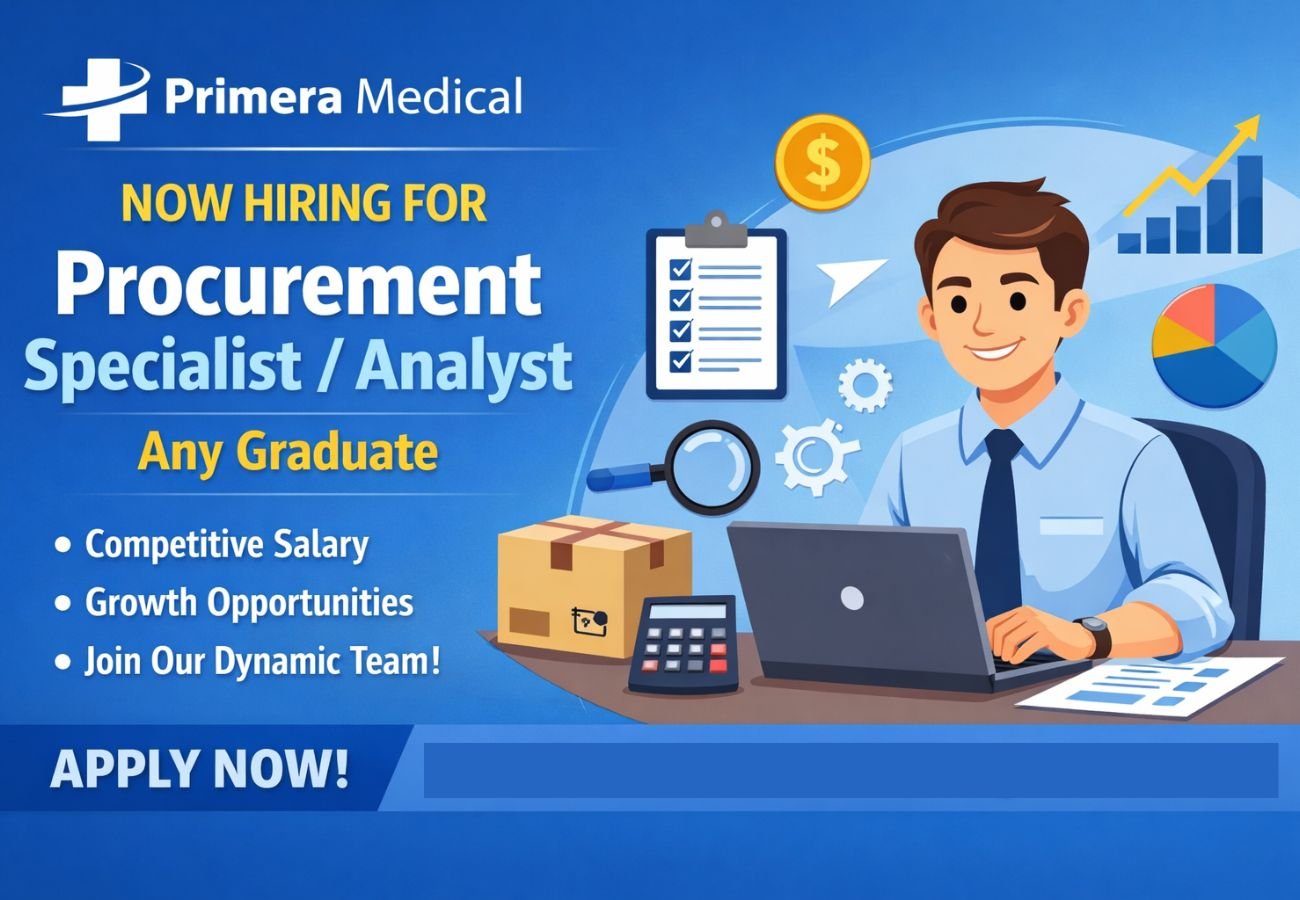 Primera Medical Hiring For Procurement Specialist / Analyst