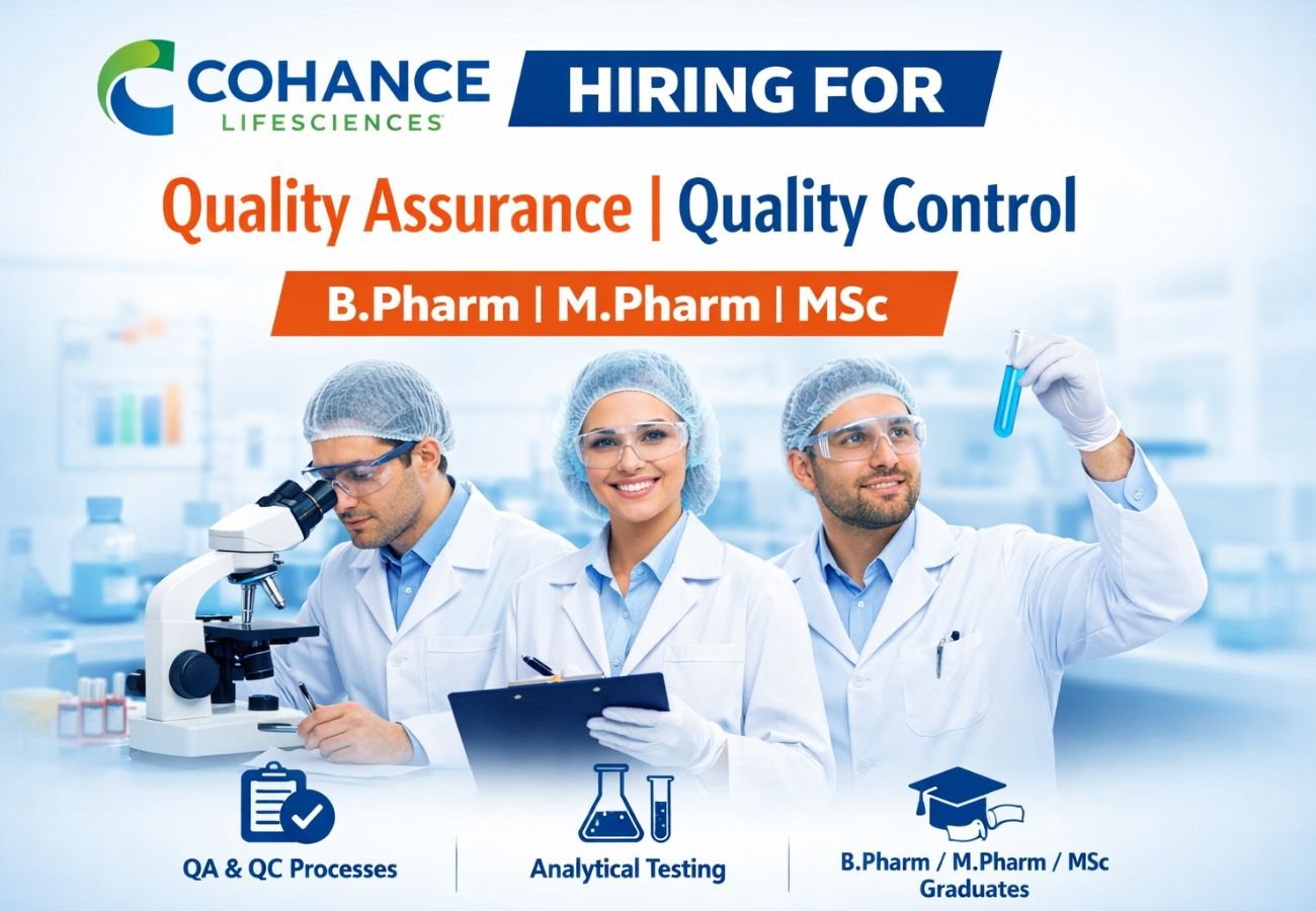 Cohance Lifesciences Hiring For Quality Assurance, Quality Control