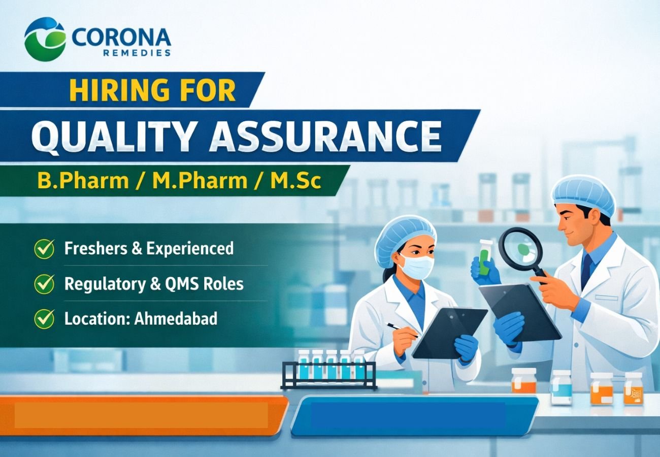 Corona Remedies Hiring For Quality Assurance