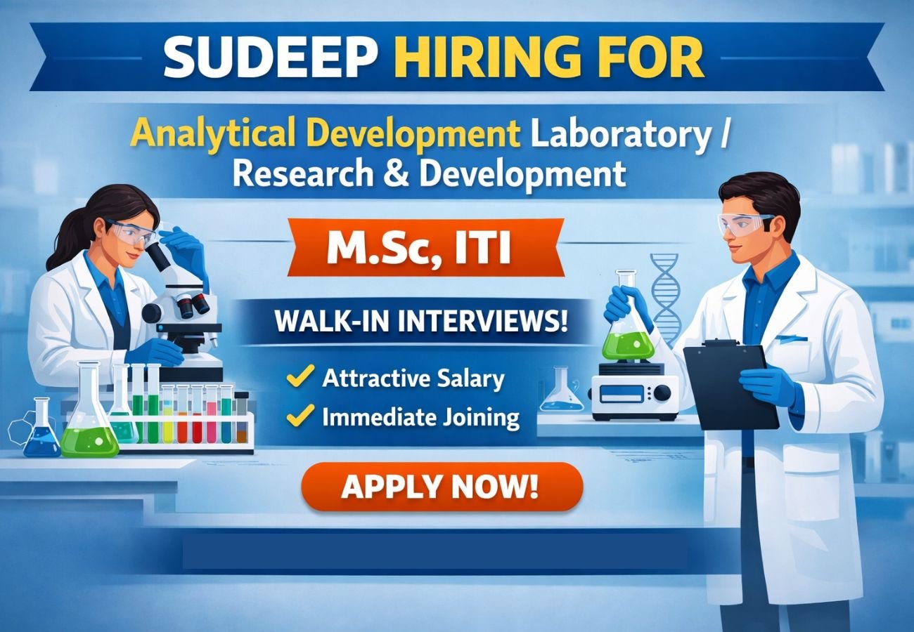 Sudeep Hiring For Analytical Development Laboratory / Research & Development