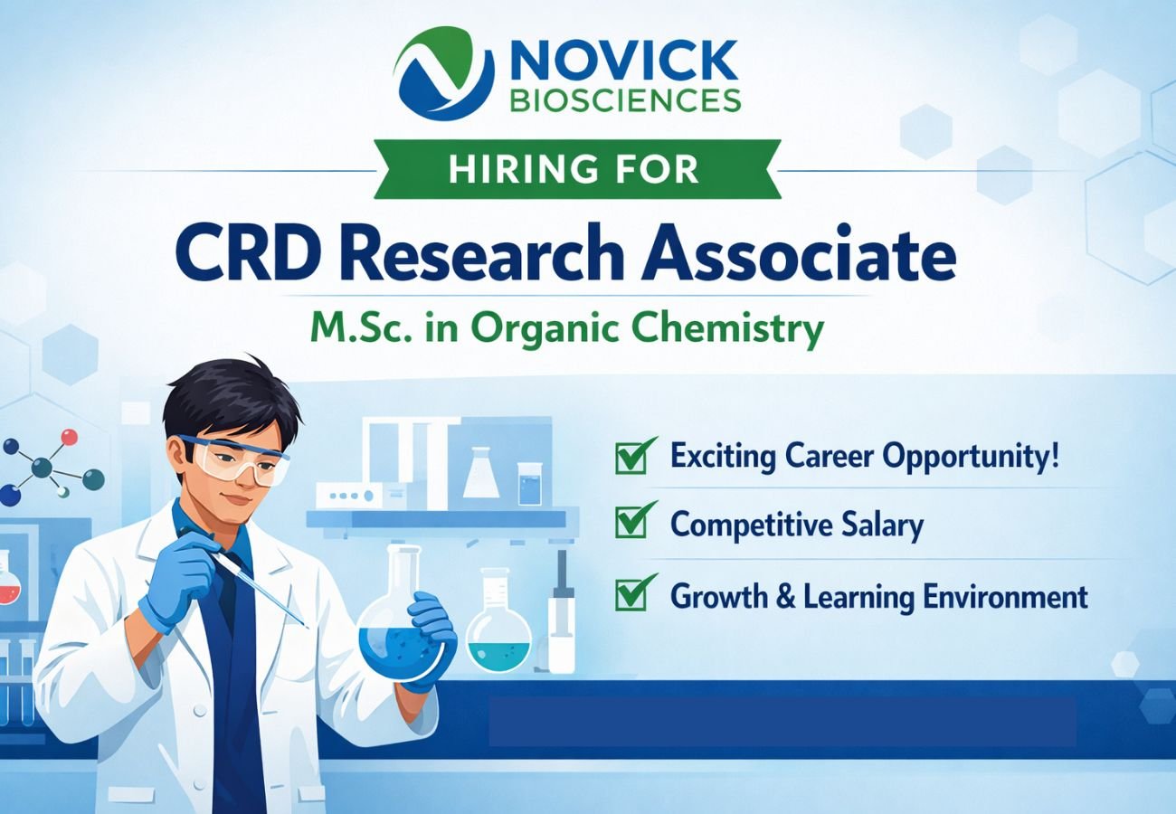 Novick Biosciences Hiring For CRD Research Associate