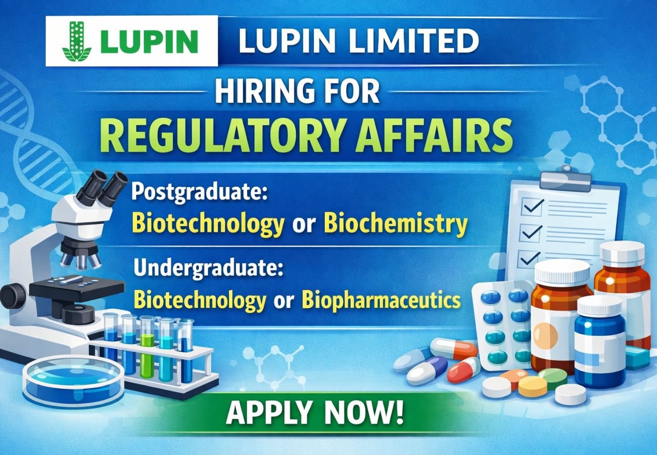 Lupin Limited Hiring For Regulatory Affairs