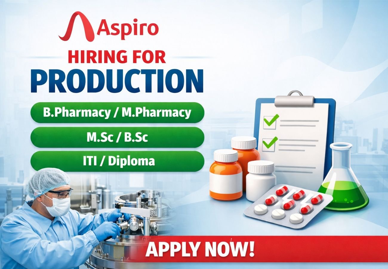 Aspiro Pharma Hiring For Production