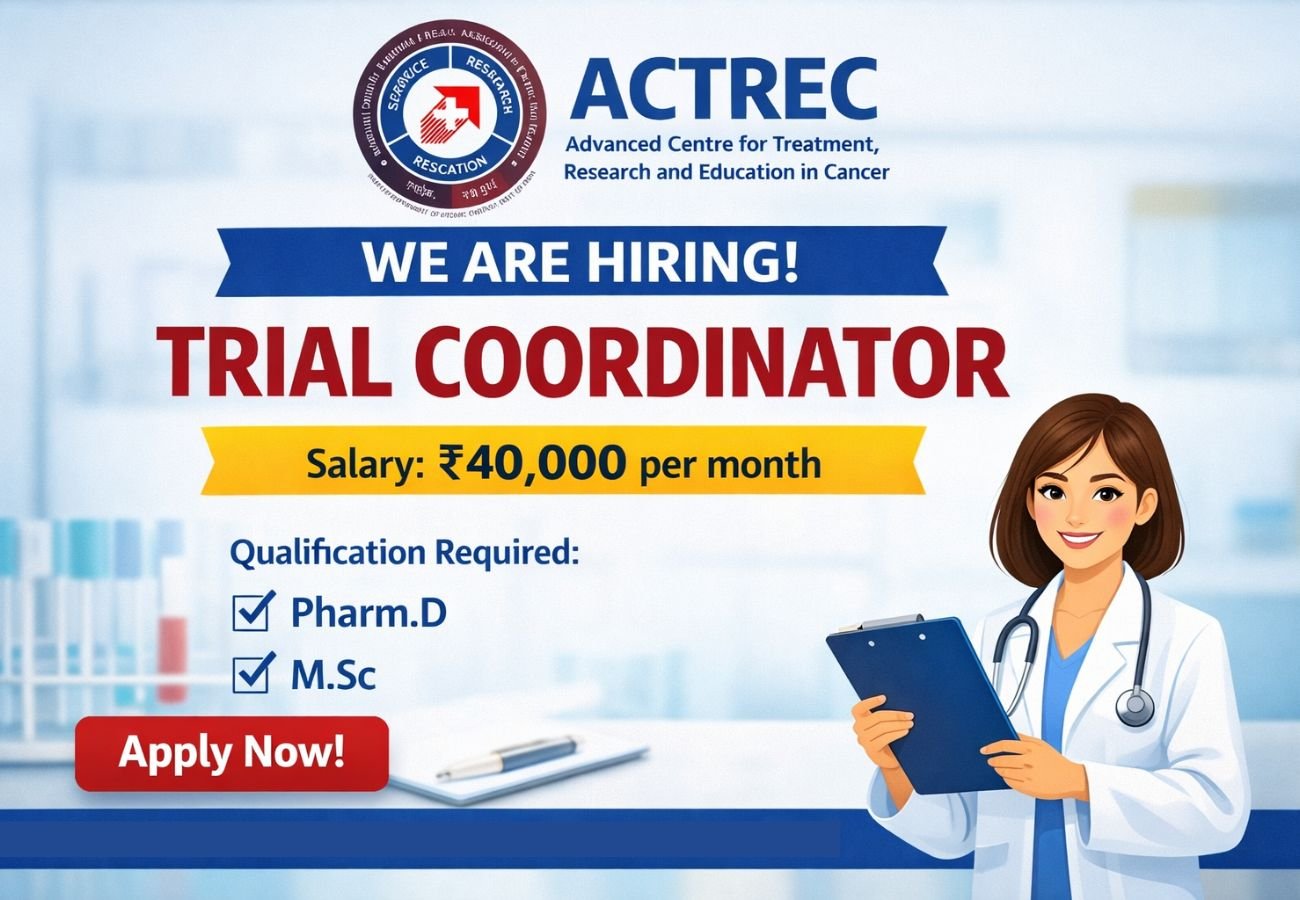 ACTREC Hiring For Trial Coordinator