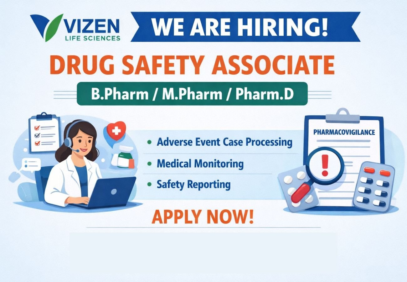 Vizen Life Sciences Hiring For Drug Safety Associate