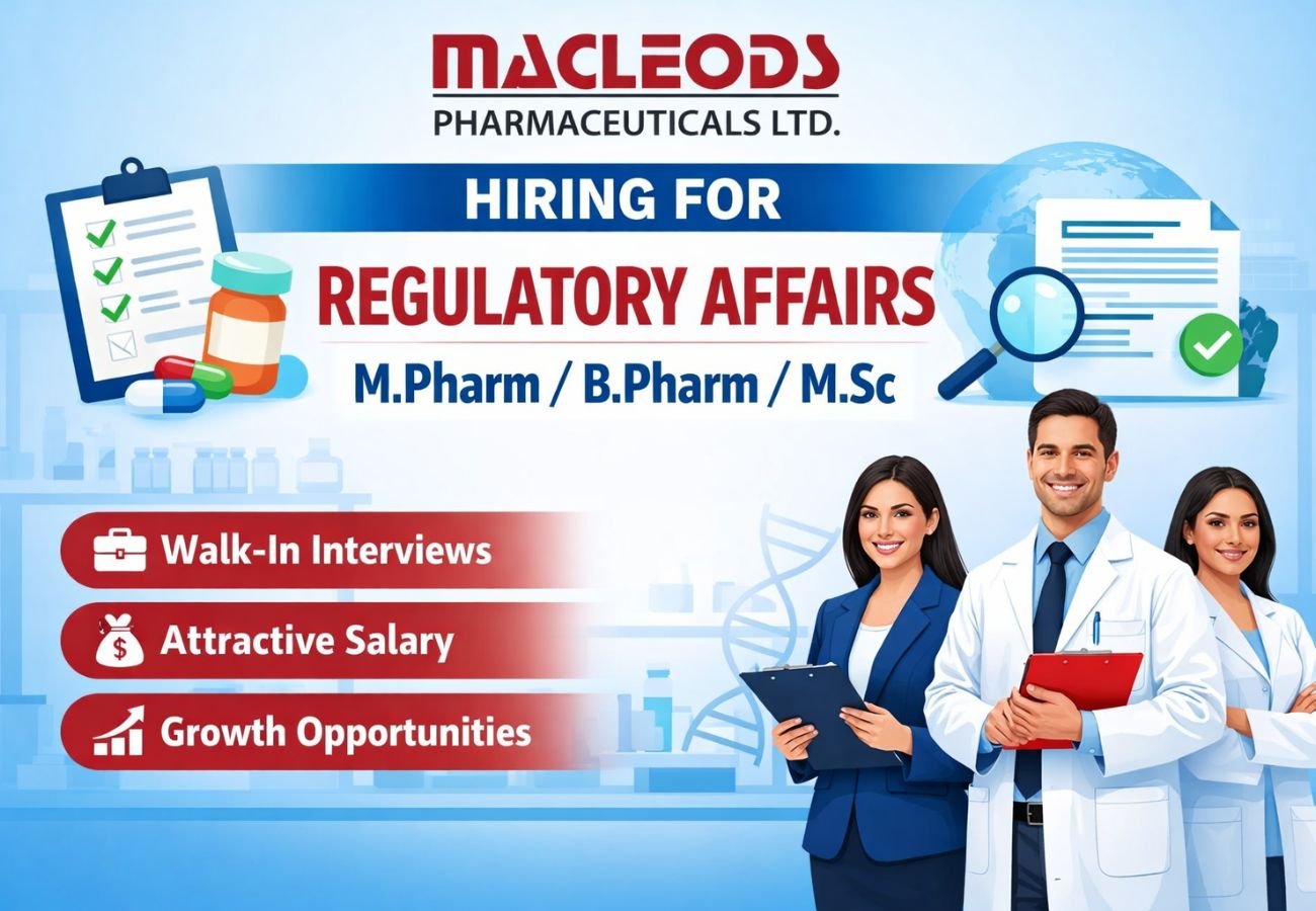 Macleods Pharmaceuticals Hiring For Regulatory Affairs