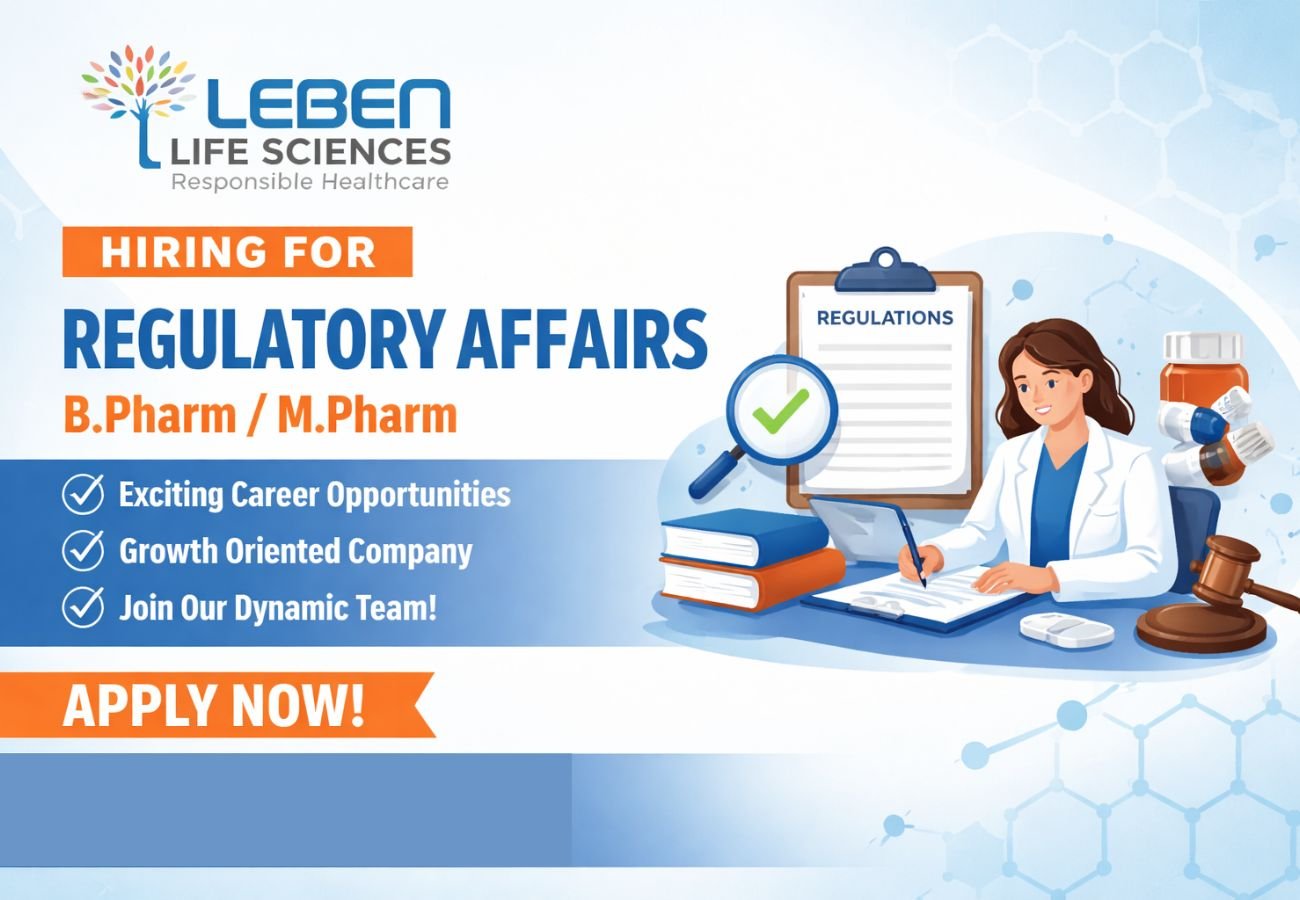 Leben Life Sciences Hiring For Regulatory Affairs