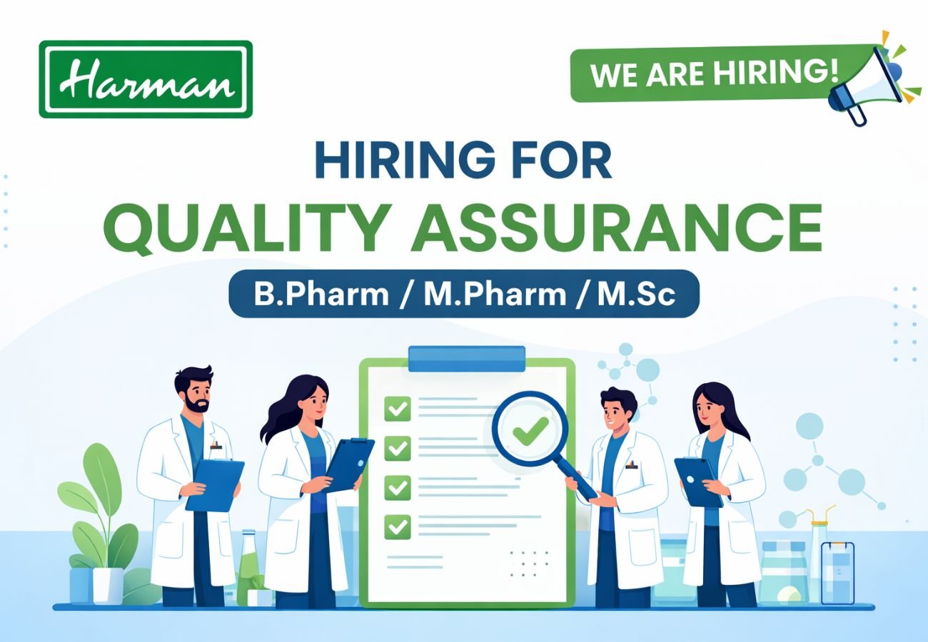 Harman Finochem Hiring For Quality Assurance professionals