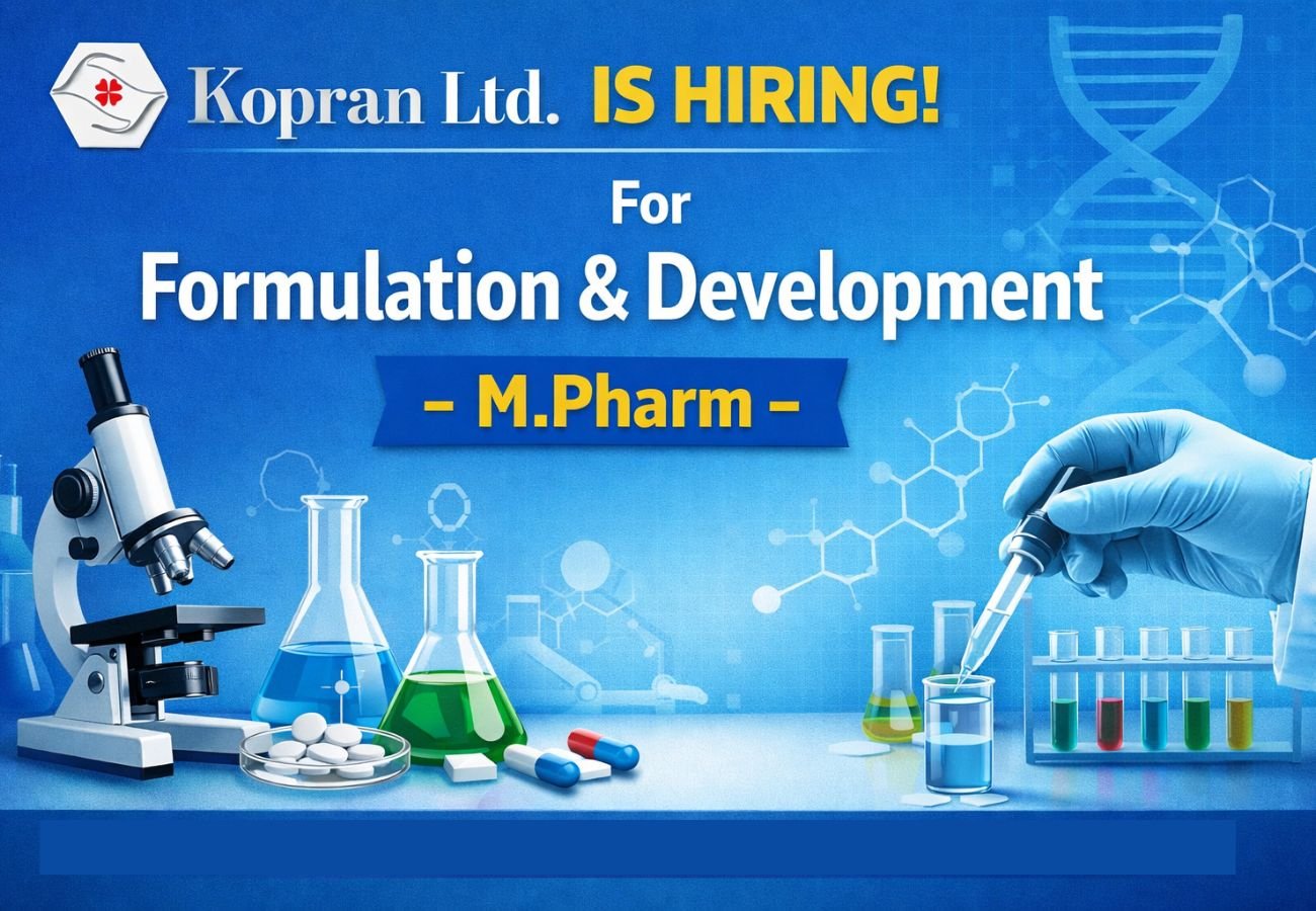 Kopran Ltd Hiring For Formulation & Development (F&D)