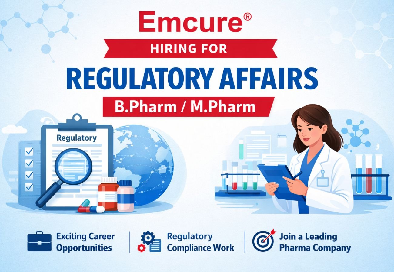 Emcure Pharmaceuticals Hiring For Regulatory Affairs