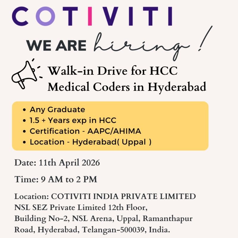 Cotiviti India Hiring For Medical Coding