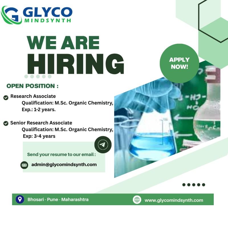 Glyco Mindsynth Hiring For Research Associate / Sr. Research Associate
