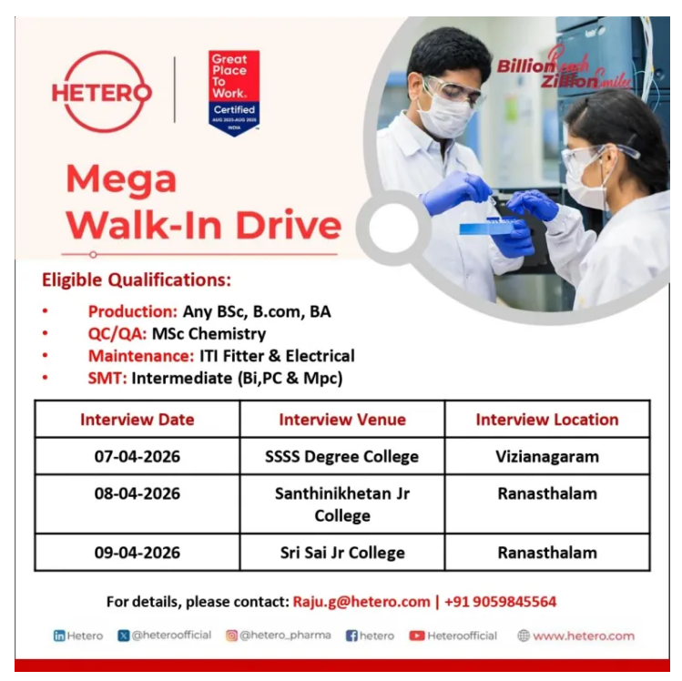 Hetero Hiring For Production, QC, QA, Maintenance, SMT Hetero Hiring For Production, QC, QA, Maintenance, SMT