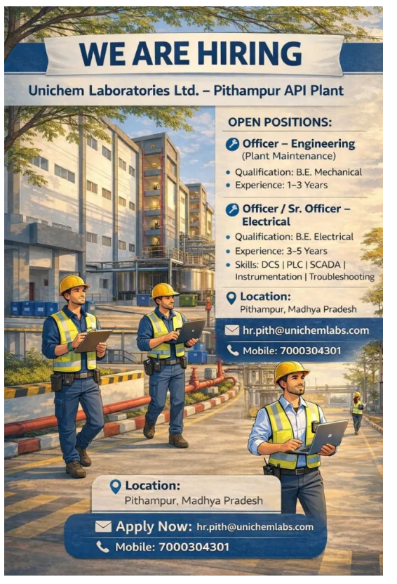 Unichem Laboratories Hiring For Production / R&D / Engineering Unichem Laboratories Hiring For Production / R&D / Engineering