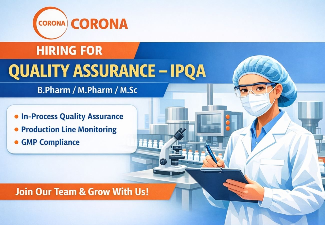 Corona Remedies Hiring For Quality Assurance – IPQA
