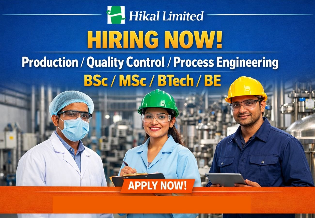 Hikal Limited Hiring For Production / Quality Control / Process Engineering