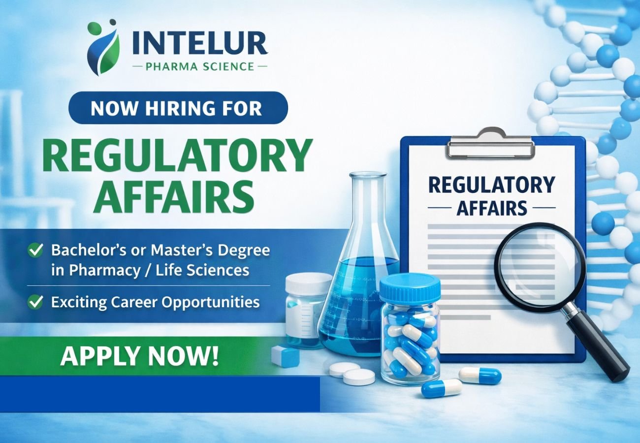Intelur Pharma Science Hiring For Regulatory Affairs