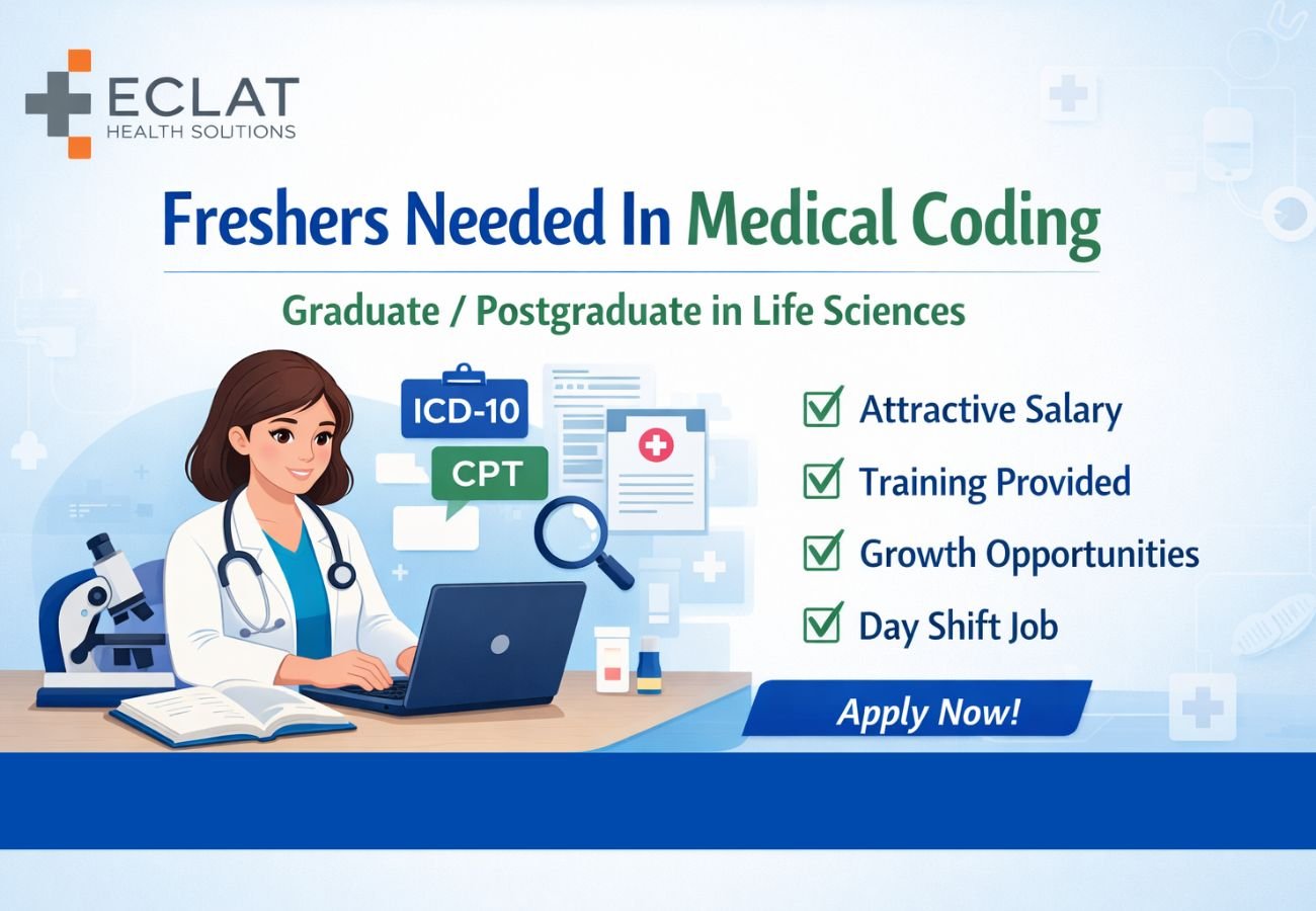 Freshers Needed In Medical Coding At Eclat Health Solutions