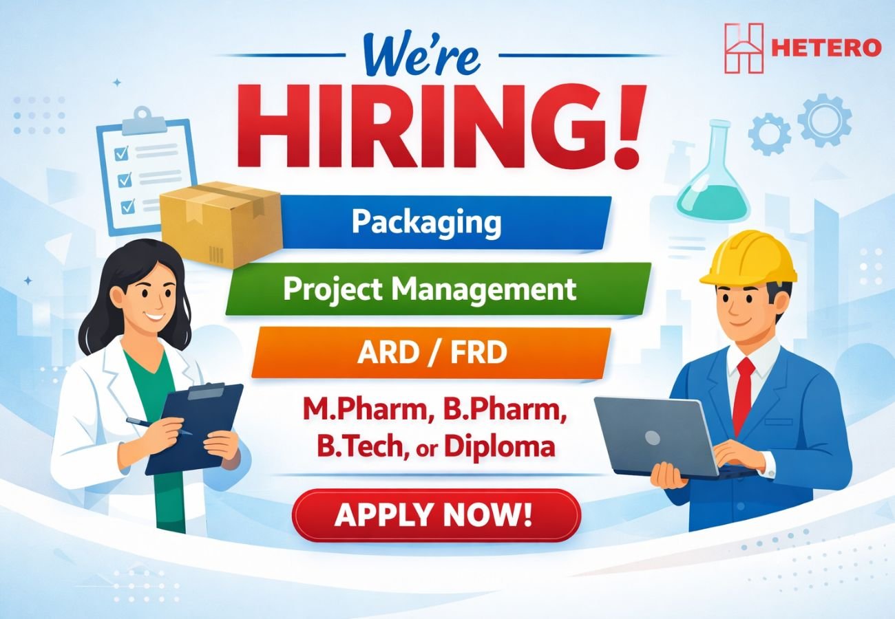 Hetero Hiring For Packaging / Project Management / ARD / FRD