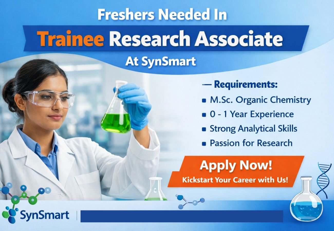 Freshers Needed In Trainee Research Associate At SynSmart