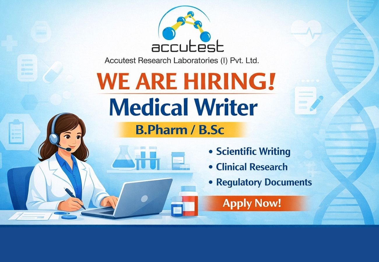 Accutest Research Laboratories Hiring For Medical Writer