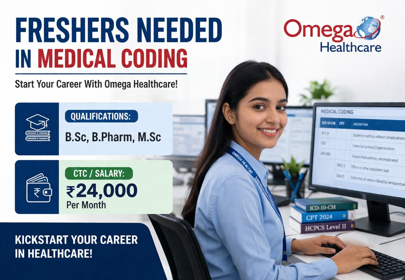 Freshers Needed In Medical Coding At Omega Healthcare