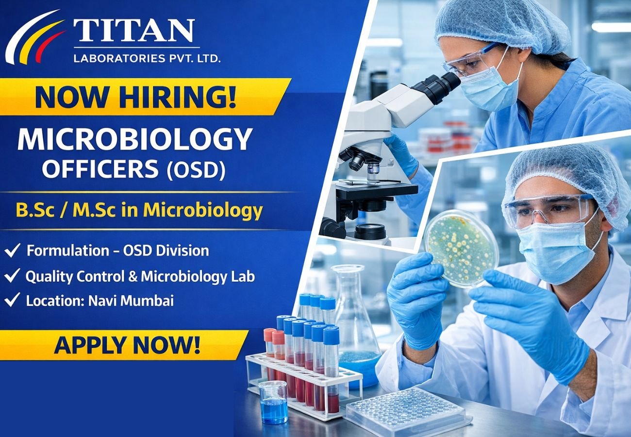 Titan Laboratories Hiring For Microbiology Officers (OSD)
