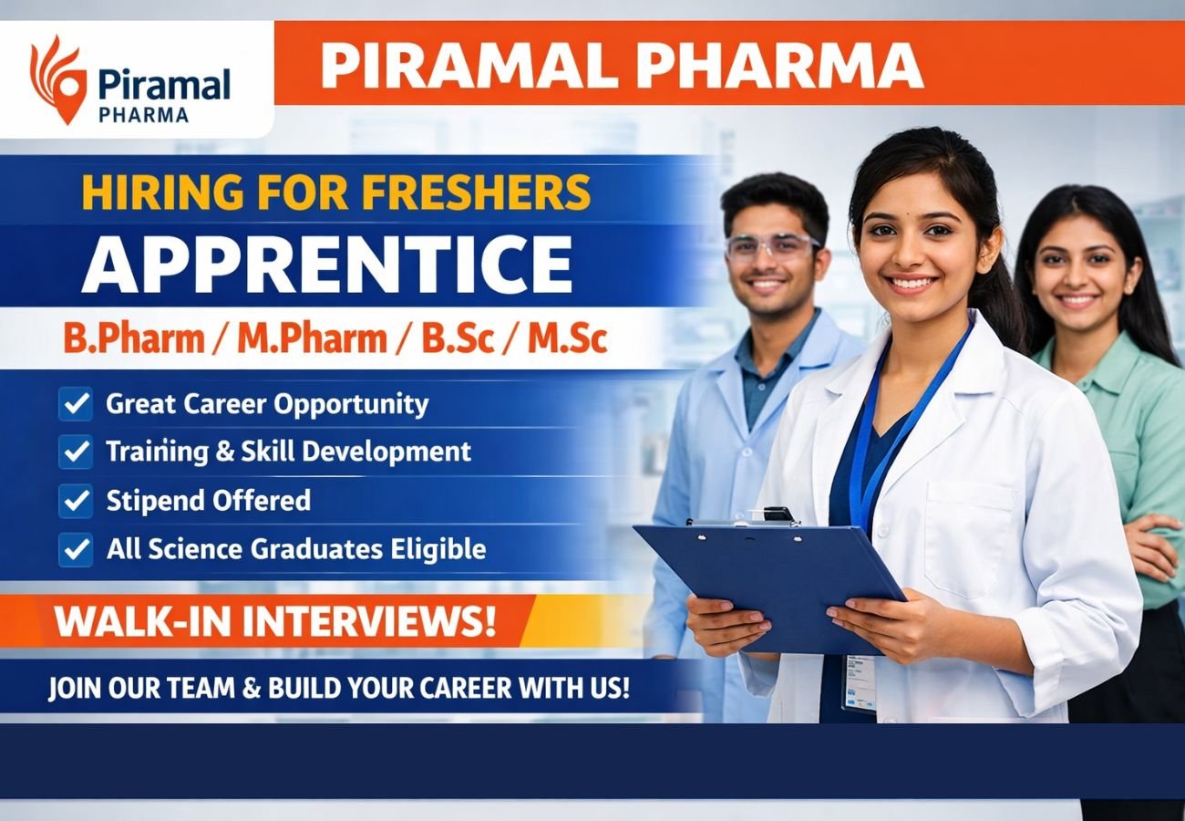 Piramal Pharma Hiring For Freshers Apprentice