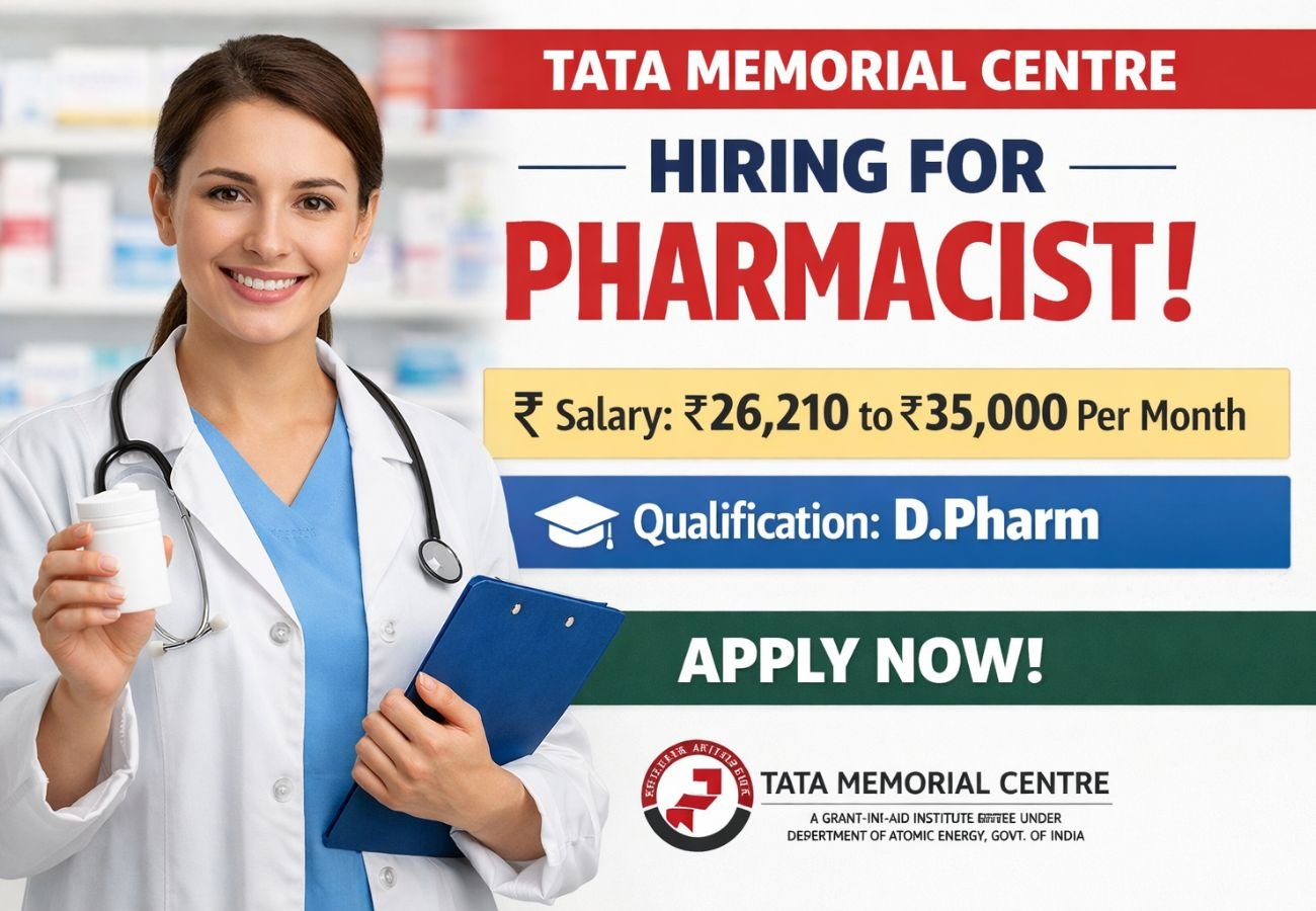 Tata Memorial Centre Hiring For Pharmacist
