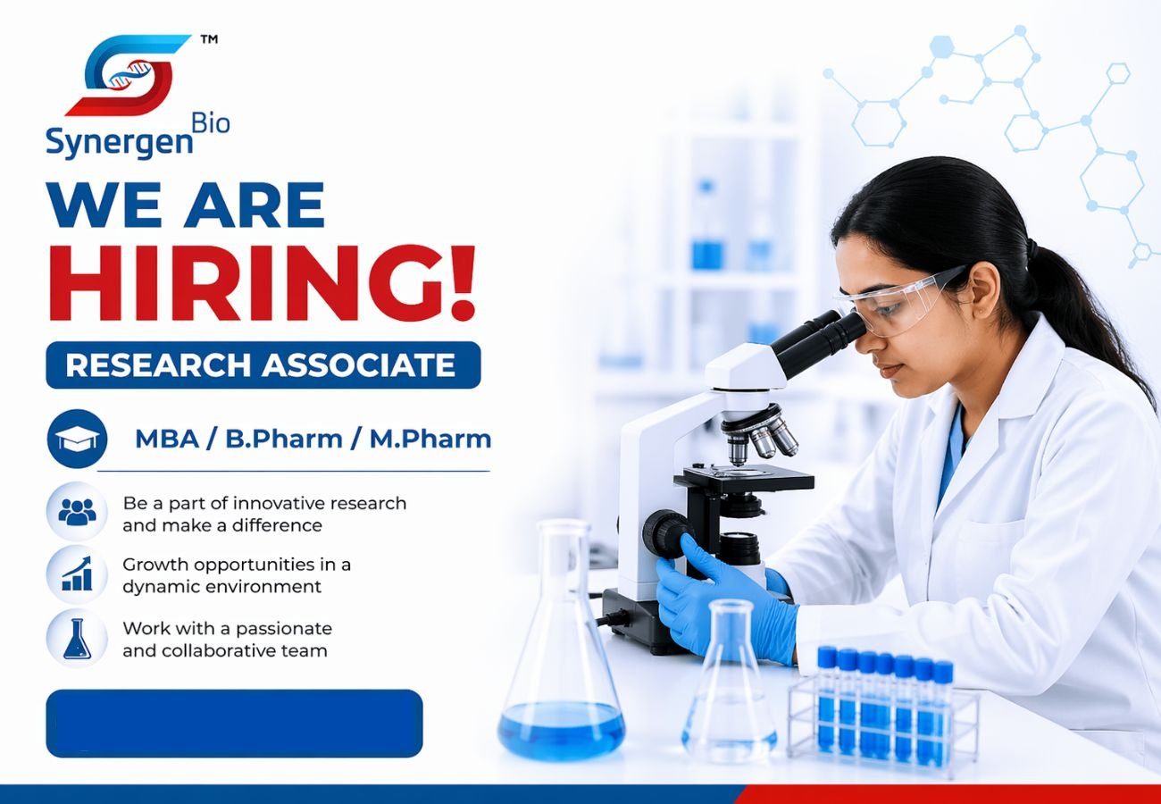 Synergen Bio Hiring For Research Associate