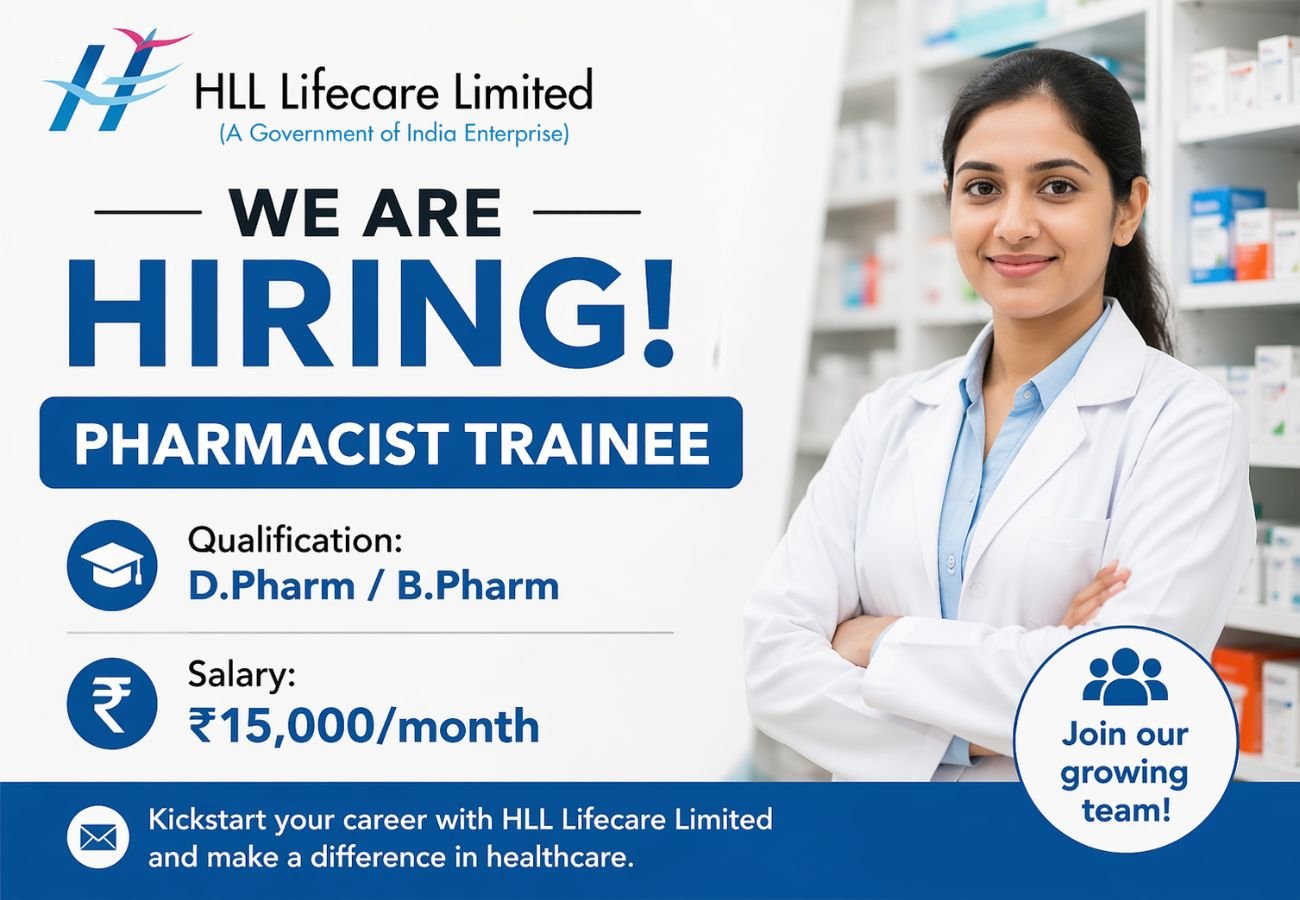 HLL Lifecare Limited Hiring For Pharmacist Trainee