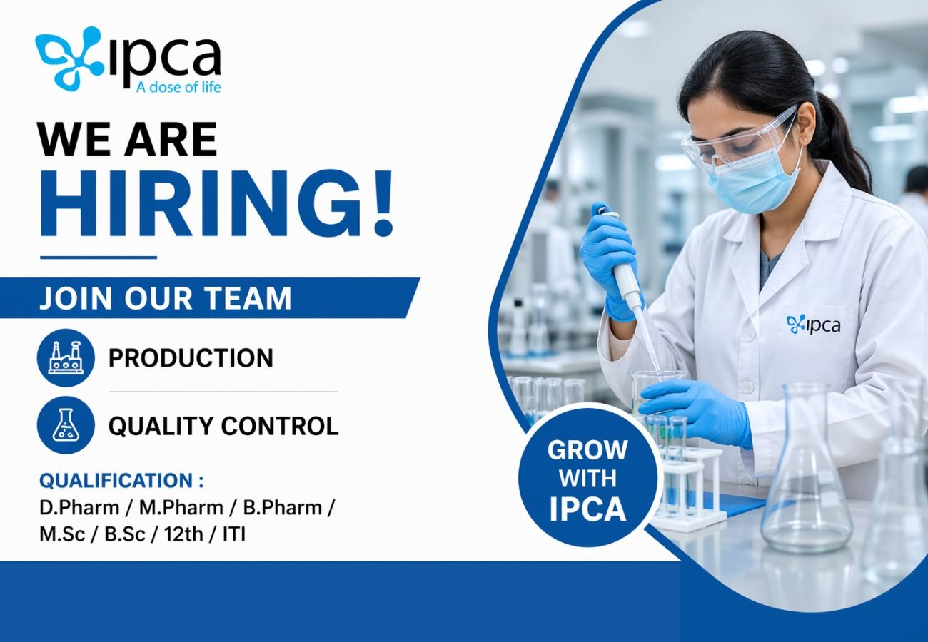 Ipca Laboratories Hiring For Production / Quality Control