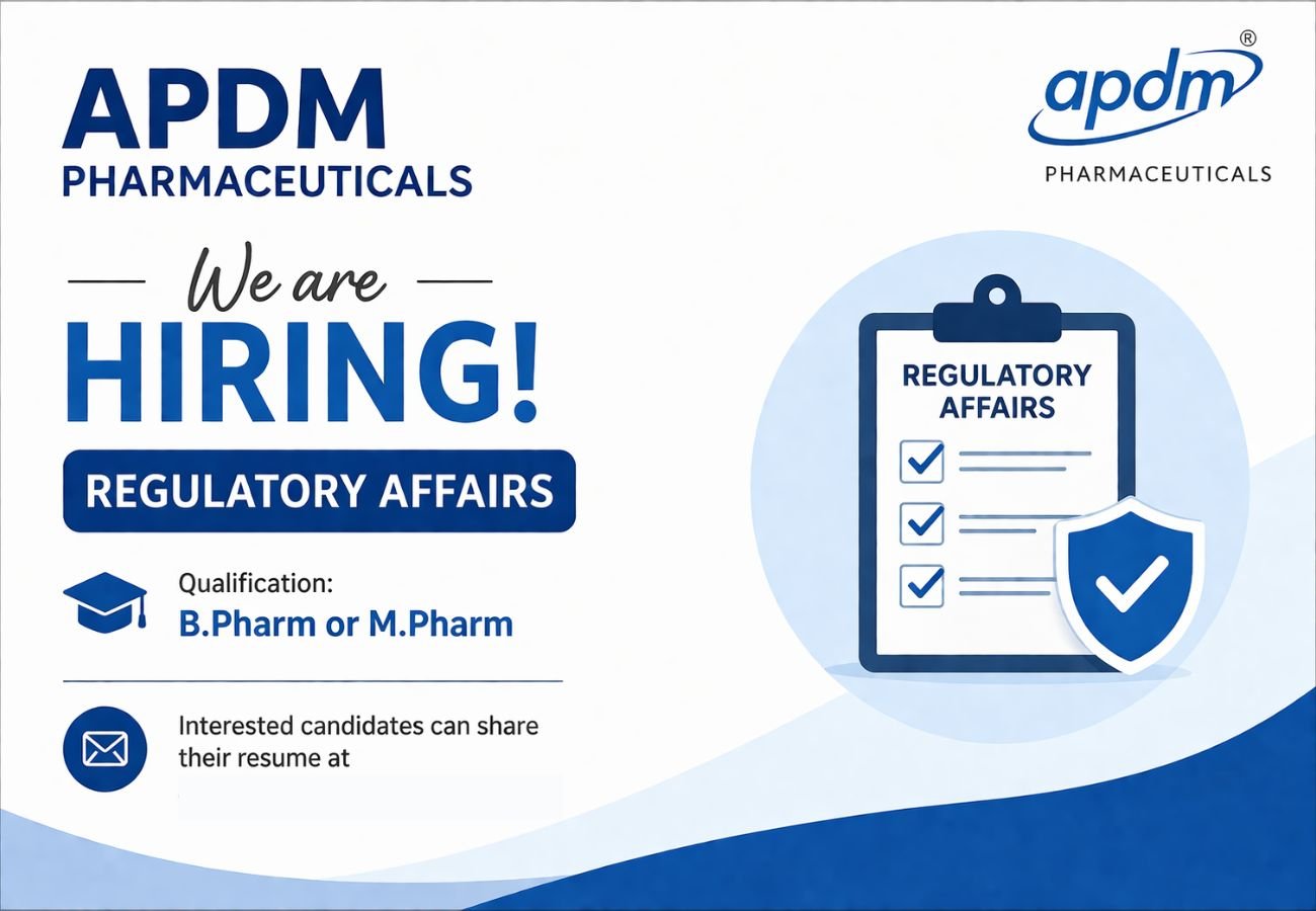 APDM Pharmaceuticals Hiring For Regulatory Affairs