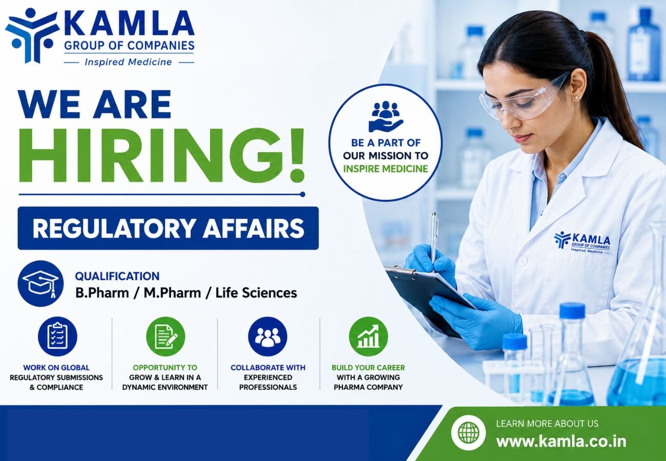 Kamla Lifesciences Hiring For Regulatory Affairs