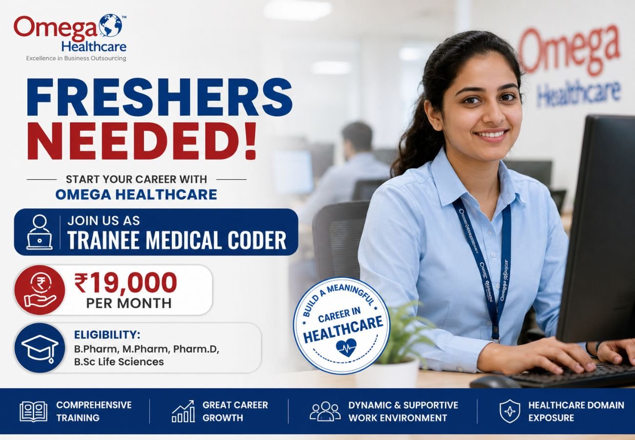 Freshers Needed In Trainee Medical Coder At Omega Healthcare