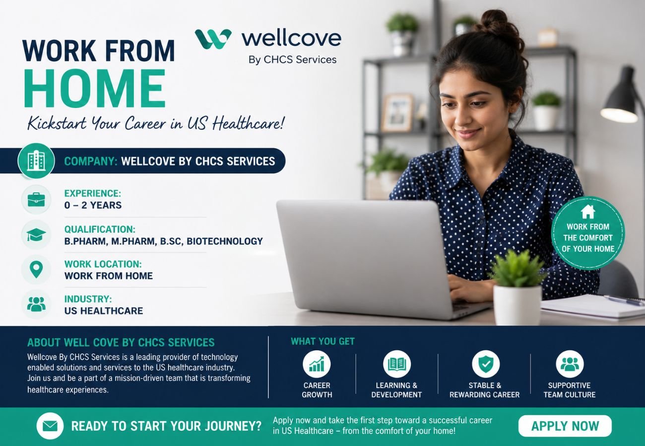 Work from Home for Freshers US Healthcare