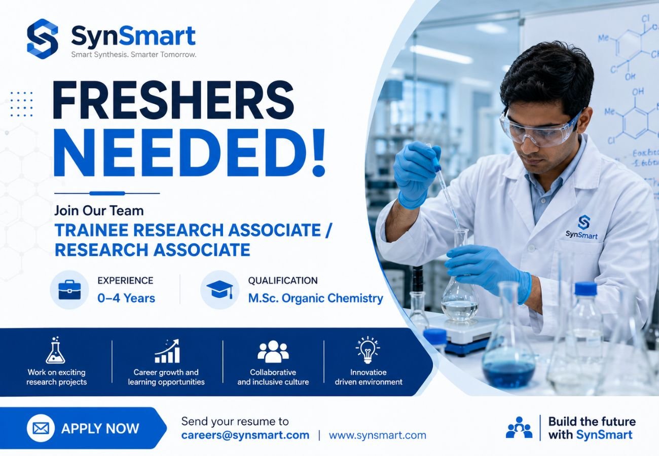 Freshers Needed In Trainee Research Associate / Research Associate At SynSmart