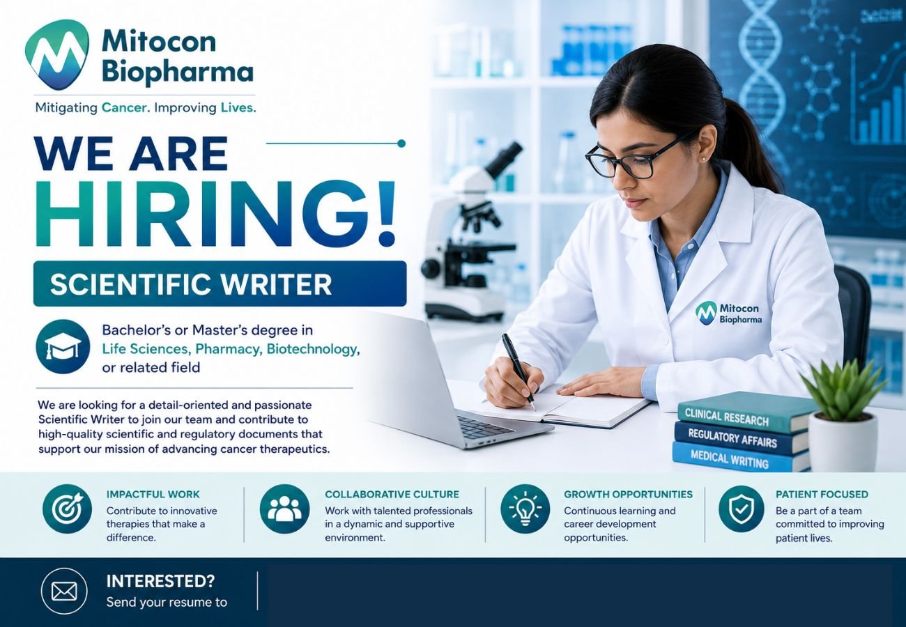 Mitocon Biopharma Hiring For Scientific Writer
