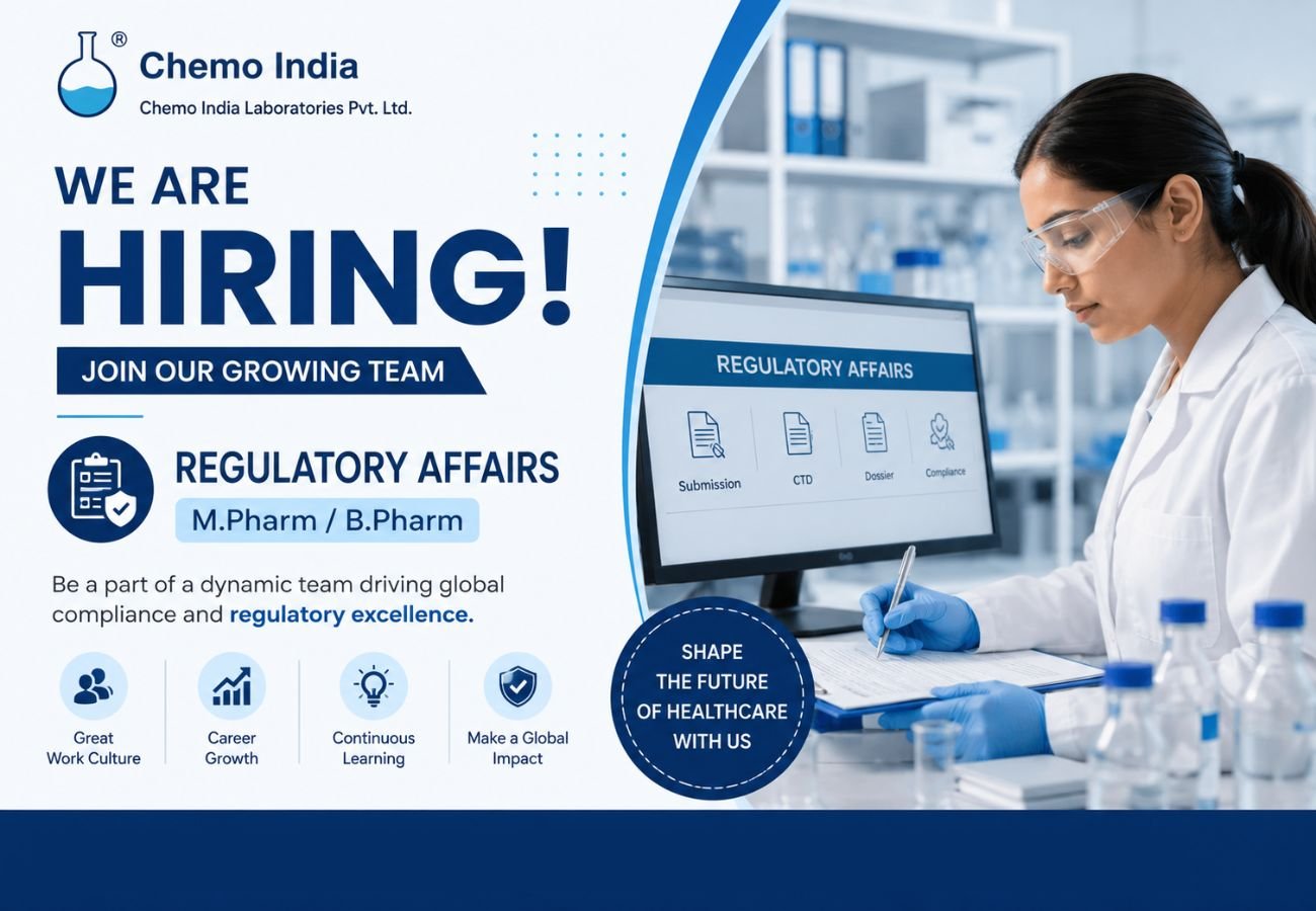 Chemo India Hiring For Regulatory Affairs