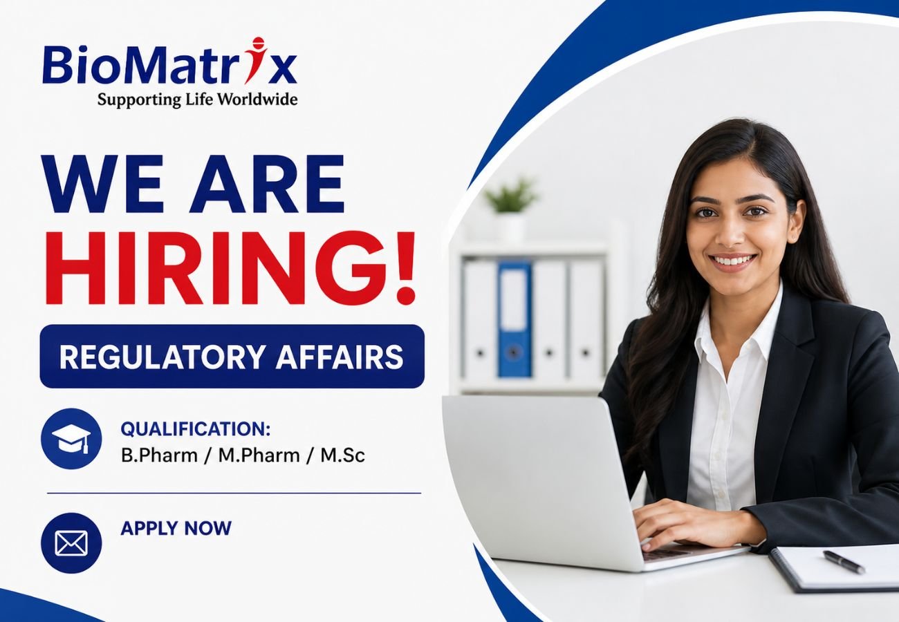 BioMatrix Healthcare Hiring For Regulatory Affairs